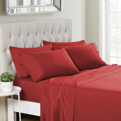 Ensemble de draps luxueux en microfibre douce avec taies d'oreiller en prime