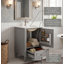 Eagarville rétro 20 po avec évier en céramique, armoire de rangement à cadre en bois massif et support intégré (gris / vert)-305997709