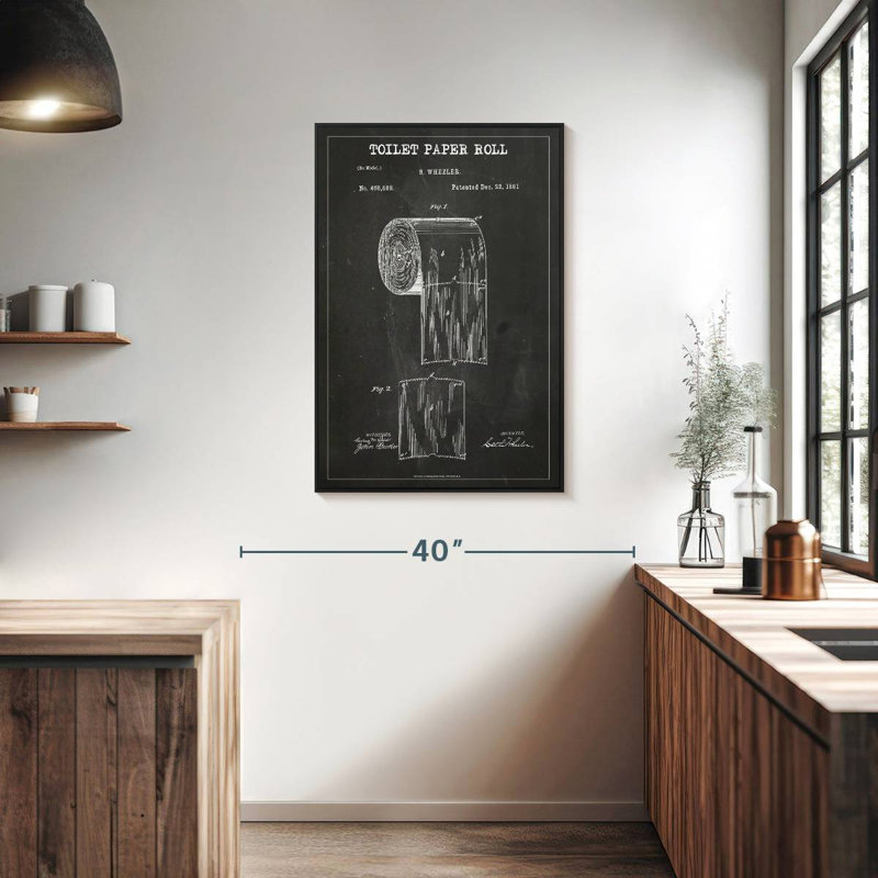 Rouleau de papier hygiénique BW Westcott, 25 po x 37 po, Cadre flottant noir