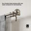 BOLAS Nickel Adjustable 1'' Double Curtain Rod-94237678