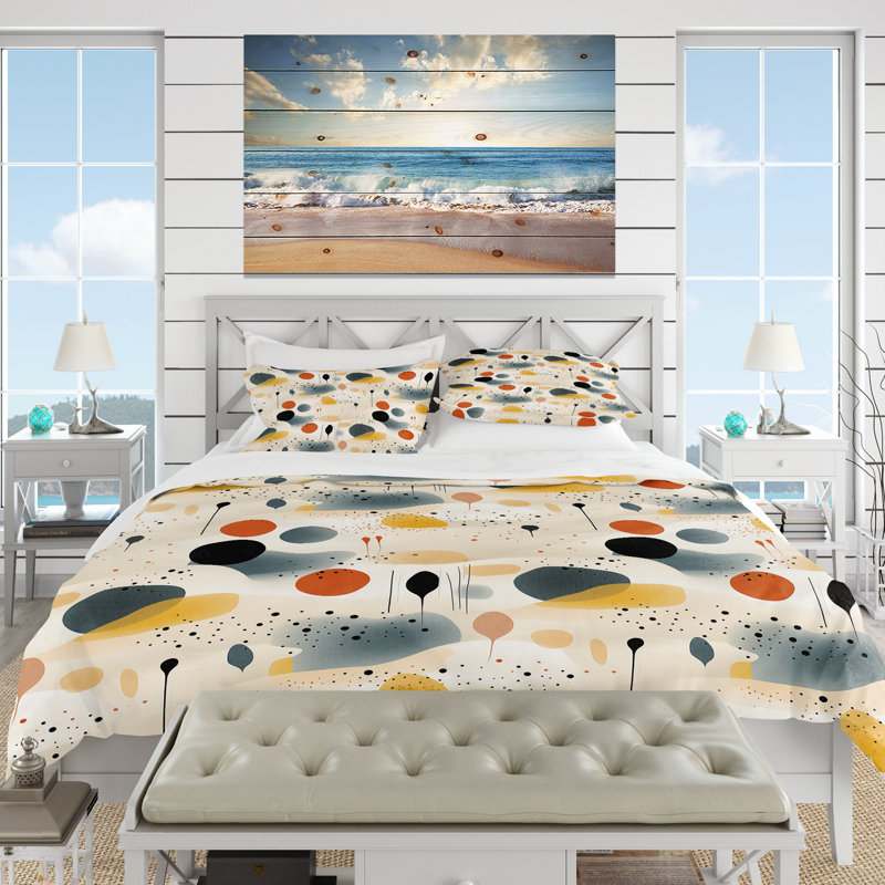 Subdued Expression - Ensemble de housse de couette botanique - Microfibre de polyester