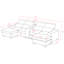 Canapé modulaire à 6 places en beige avec console, lampe de lecture, porte-gobelets, microfibre douce, structure en bois, profondeur 132,72 po, largeur 64,96 po, hauteur 37,15 lb, poids robuste de 312,69 lb, hauteur