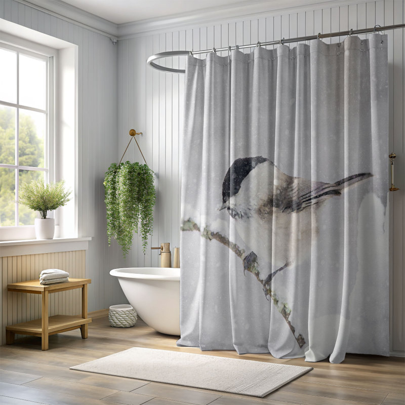 Rideau de douche Fransien, H 74 po x l 71 po