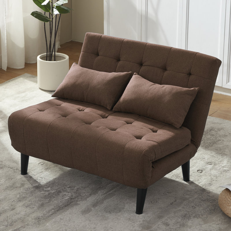 Upholstered Accent Chair, loveseat, Brown