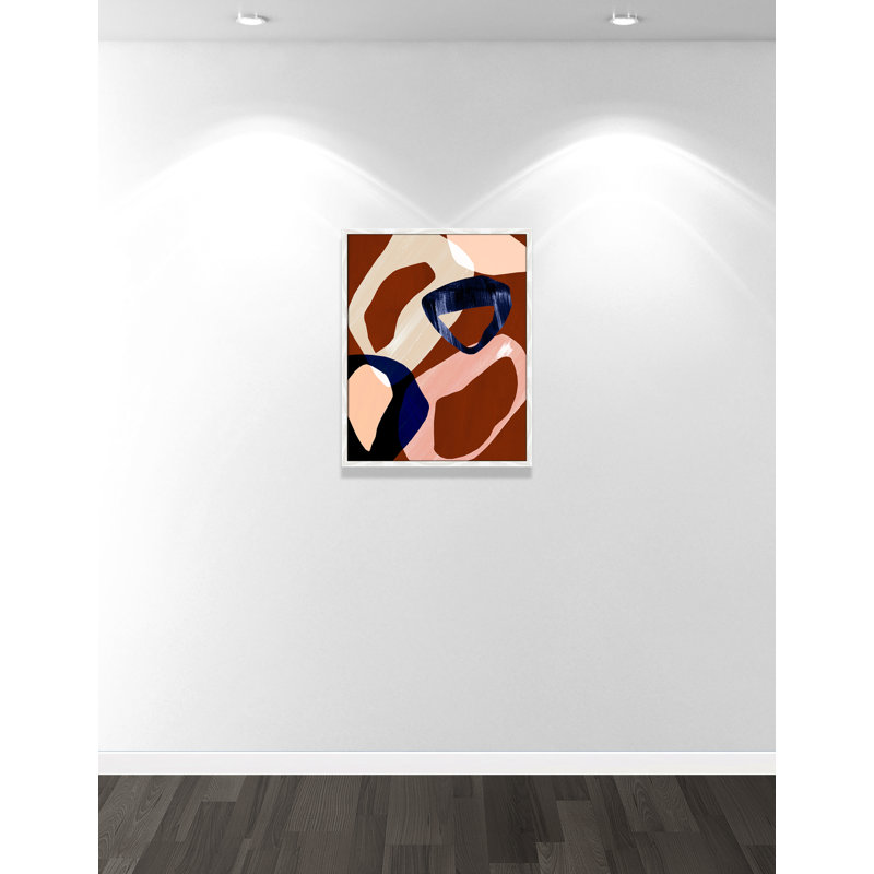 Loop I Print par Violets Print House, L 23,5 po x H 29,5 po, Impression encadrée, Grain de bois blanc