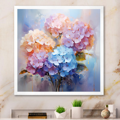 " Delicate Hydrangea Bouquet Tender Pastel "