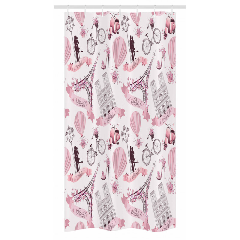 Shower Curtain with Hooks Included, 36" W x 72" L