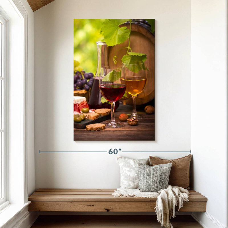 Yarlin Wine Cheese And Bread, 48" H x 32" W