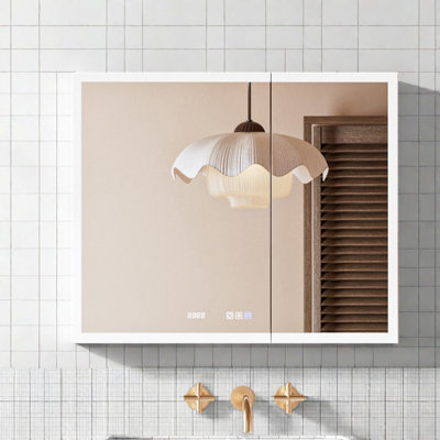 Lighted Medicine Cabinets 42 X 30 Aluminum Modern Storage For Home