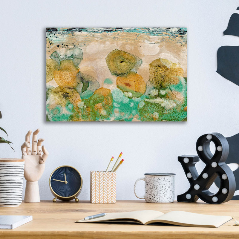 Art mural épique «Beneath the Waves 1» par Alicia Ludwig, 16 po x 12 po