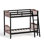 Lit superposé simple au-dessus de simple en bois massif, lits superposés simples pour enfants et adultes avec garde-corps pleine longueur, aucun sommier requis