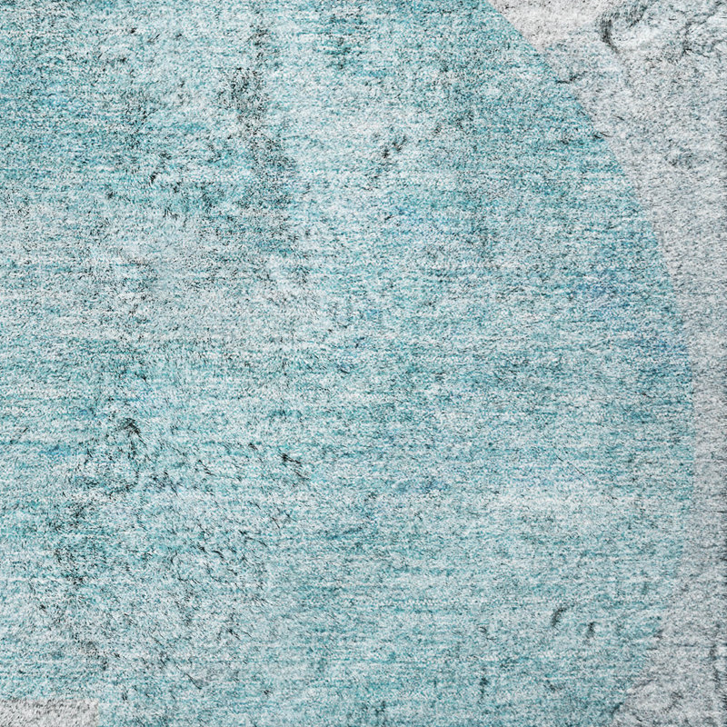 Tapis à poil long de qualité supérieure lavable à la machine ADS678, Sarcelle, 9 pi x 12 pi
