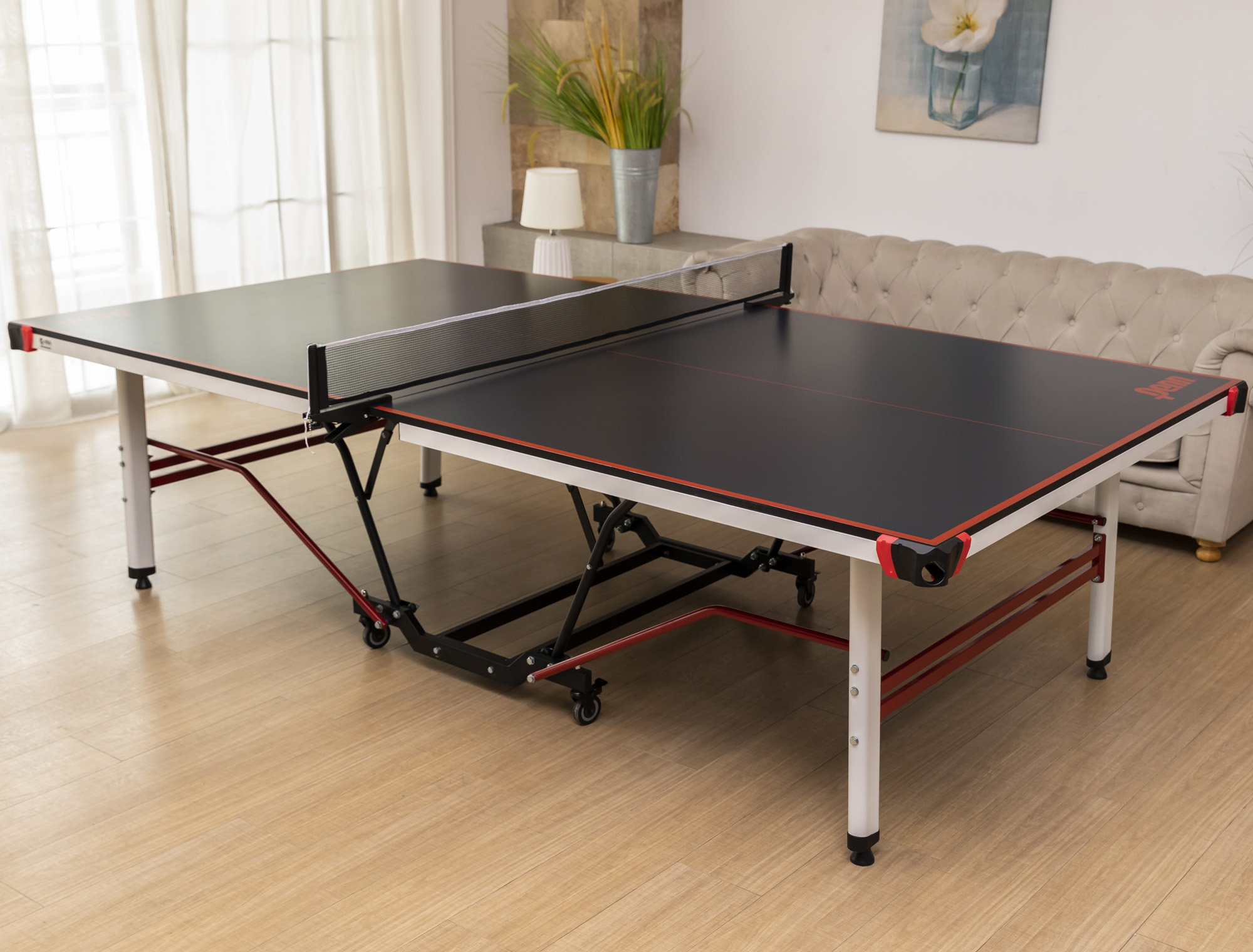 Table de tennis/ping-pong pliable EastPoint 2500 avec filet et rangement  intégré