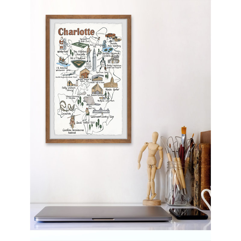 Charlotte Spots II - Reproduction d'art graphique sur papier encadré, H 30 po x l 20 po x P 1,5 po