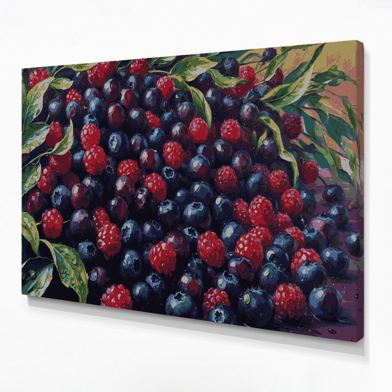 «Fruit Boysenberry», art mural sur toile mauve, H 11 po x l 14 po