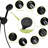 Matte Black Shower With 59" Stainless Steel Hose & 8 Handheld 4.7" Gel Nozzle Rain Showerhead-118036835