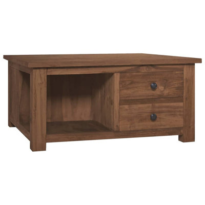 Palmetto Solid Wood Four Leg Coffee Table with Storage