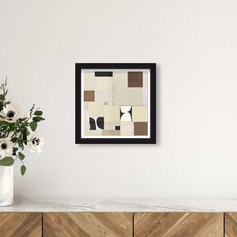 Boho Tiles II Print by Oliver Gal, 13.5" H x 13.5" W, Black Shadowbox
