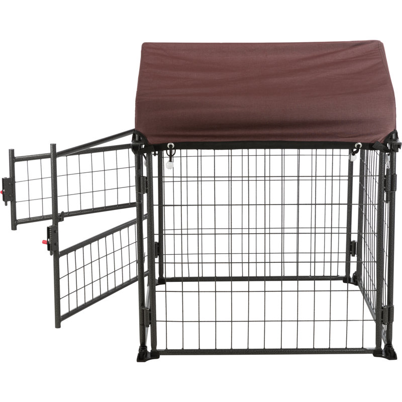 Small Hammerstone Steel Outdoor Dog Kennel with Cover