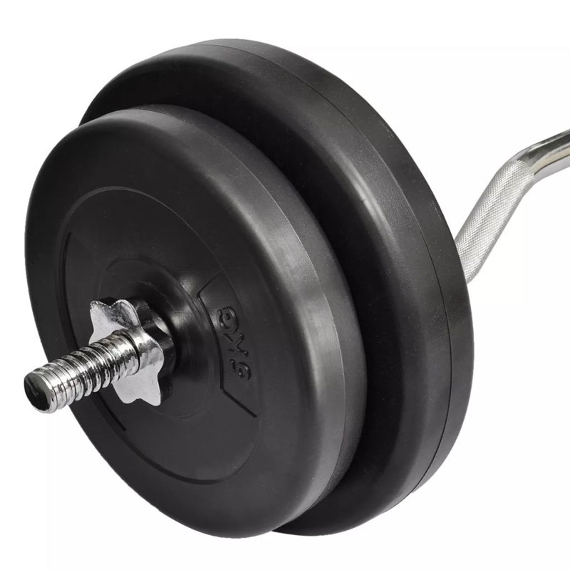 VidaXL Curl Bar with Weights 66.1 lb