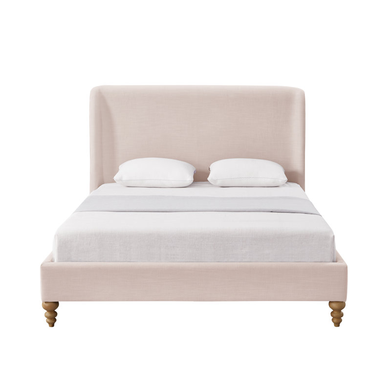 Lit plateforme Elegance Rosalee, Simple, Rose