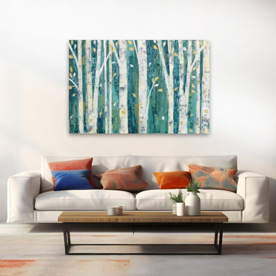 Abstract And Birch Birches In Spring Art