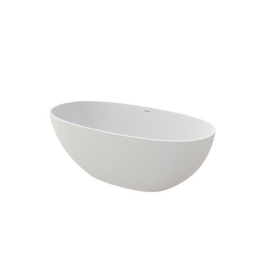 61" Deep Soaking Bathtub Made Of Solid Surface, Elegant Matte White Appearance, Contour, Advanced Insulation, Ultra- And Spa-Like Luxury Comfortable