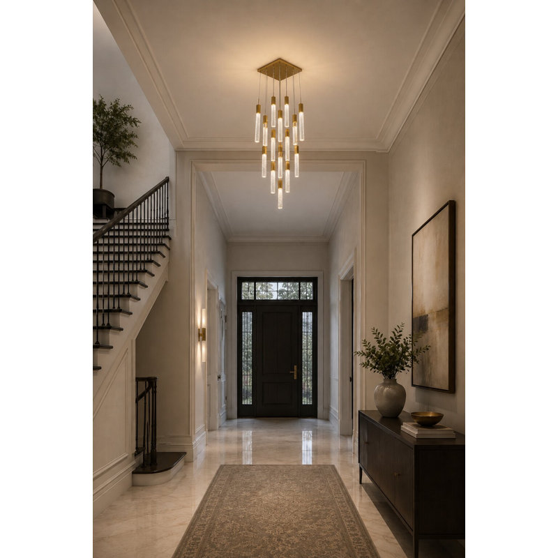 Lustre suspendu en cristal 25 lumières Transitional