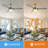 52” 3-Blade Modern Ceiling Fan With Light