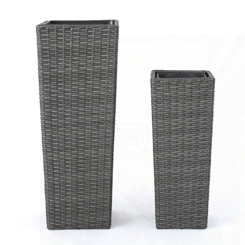 Two (2) Flower Pots, Grey