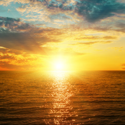 " Bright Orange Sunset "