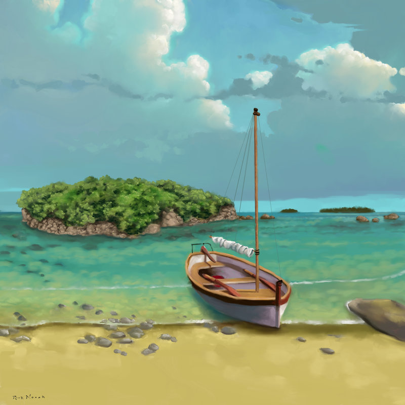 Sailing Serenity I by Rick Novak - Wrapped Canvas Art Prints, 30cm H x 30cm W x 3.8cm D