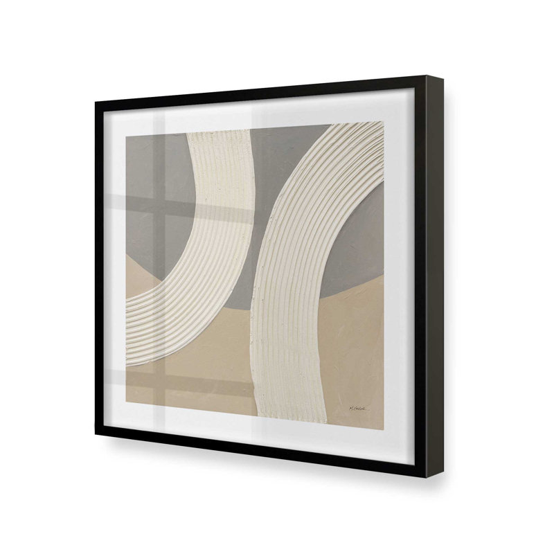 «Rhythm in Neutral Shades II», reproduction sur toile, H 17,5 po x l 17,5 po, Noir