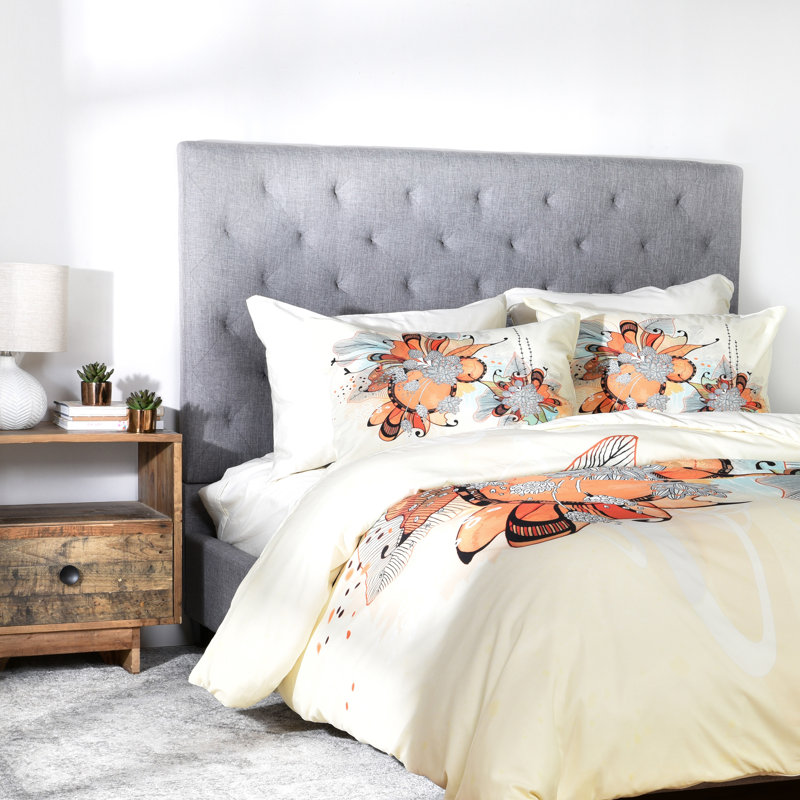 Iveta Abolina Polyester Floral Duvet Cover, Twin/Twin XL Duvet Cover + 1 Standard Sham