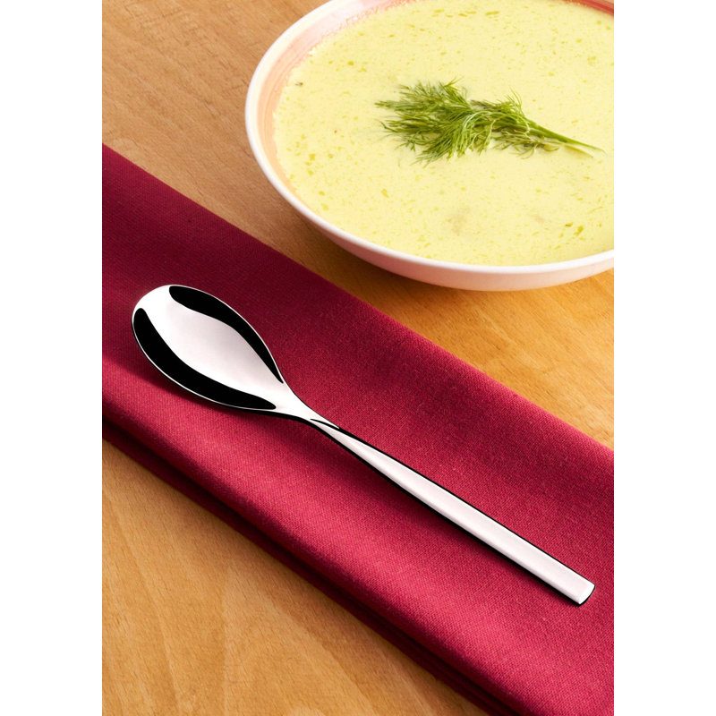Ensemble de 12 cuillères à dîner en acier inoxydable Clista | 8,25 po, argent