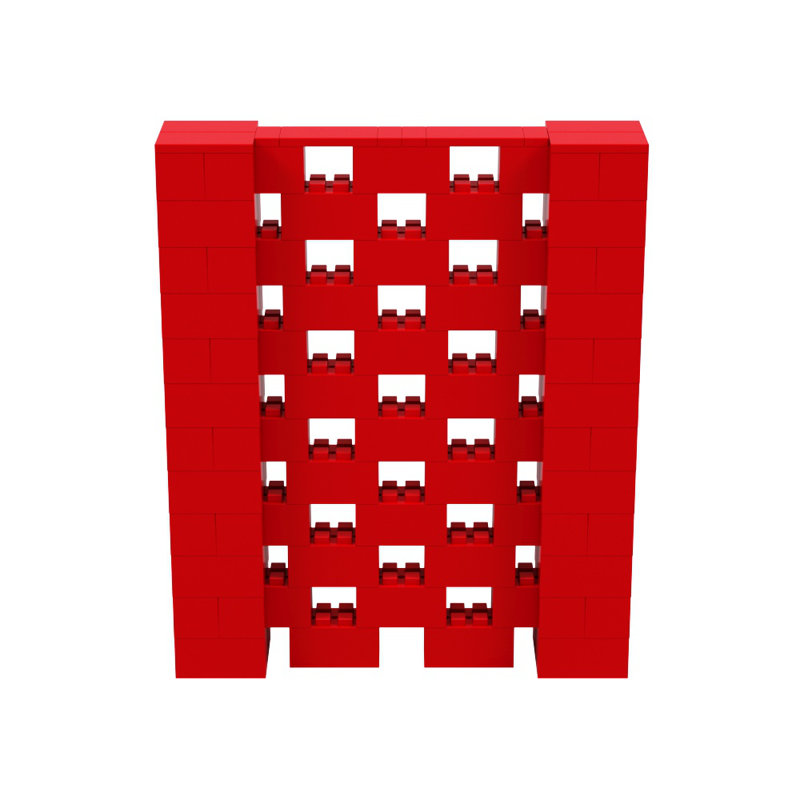 Ensemble mural Everblock, Rouge, H 72 po x l 60 po x P 12 po