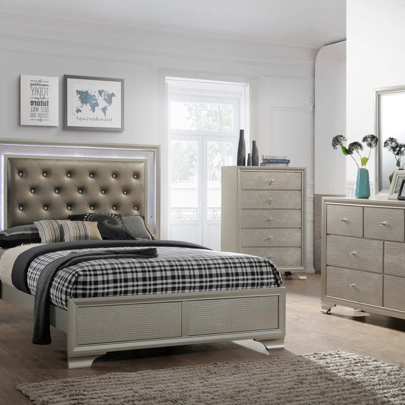 Mobilier de chambre à coucher en bois 1 pièce, Champagne