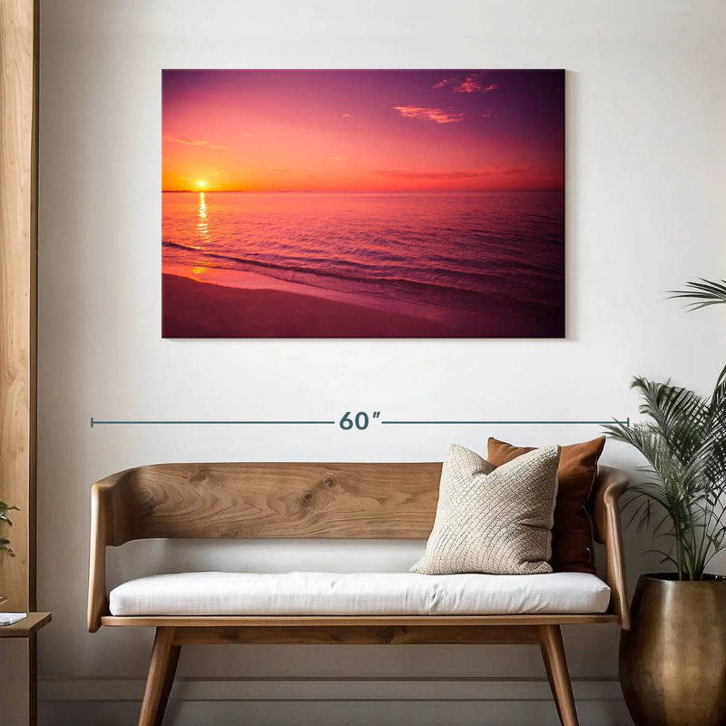 Gillard Rosy Gillard coucher de soleil, H 30 po x l 45 po