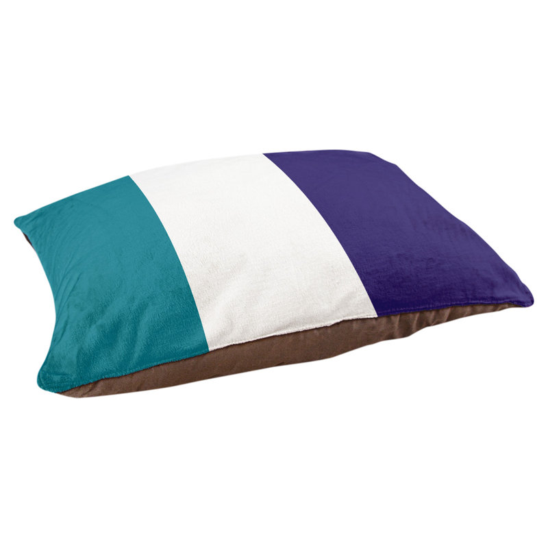 Coussin d'extérieur pour chien Florida Tribe, Large (40" W x 30" D x 14" H), Teal/White/Dark Purple
