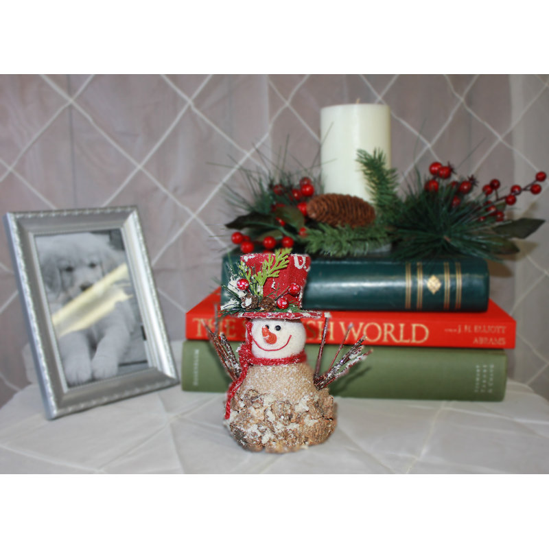 Bonhomme de neige glacé en toile jute