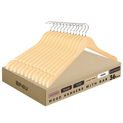 Cintres en bois massif de qualité supérieure, cintres de chemises en bois robustes, cintres pour vestes, costumes, chemises, jupes