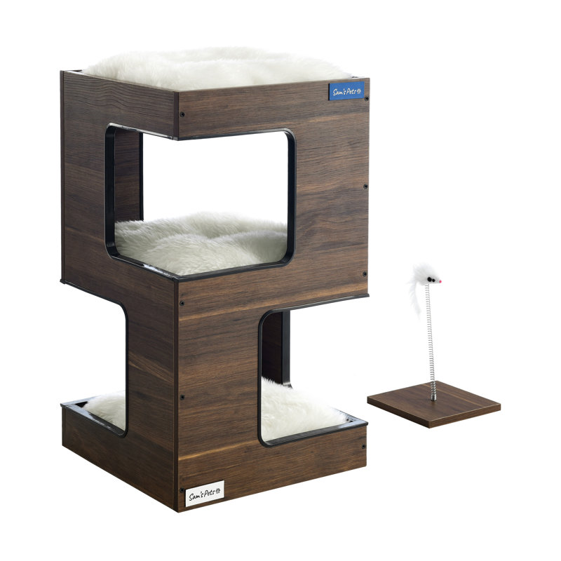 Escher 23.5'' H Cat Tree, Dark Walnut