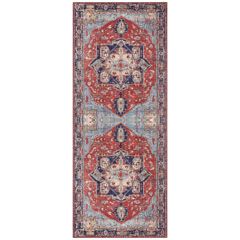 Hamadan Tufted Oriental Red Rug, Runner 80 x 200cm
