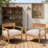 Wood Club Chair With Seat Cushion-1094153112