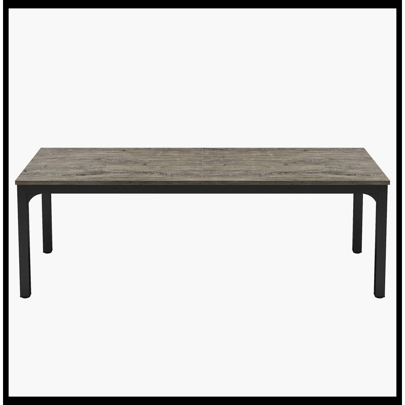 Table de conférence rectangulaire pour bureau d'ordinateur 78,7 po, Grey