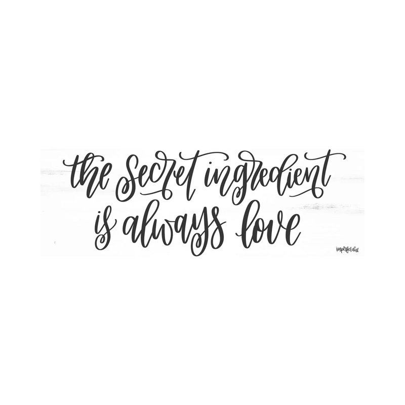 Secret Ingredient by Imperfect Dust - Wrapped Canvas Panoramic Typography, 30.48 cm H x 91.44 cm W x 3.175 cm D