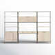Loki 3 Piece Rectangular Writing Desk Office Set with Hutch