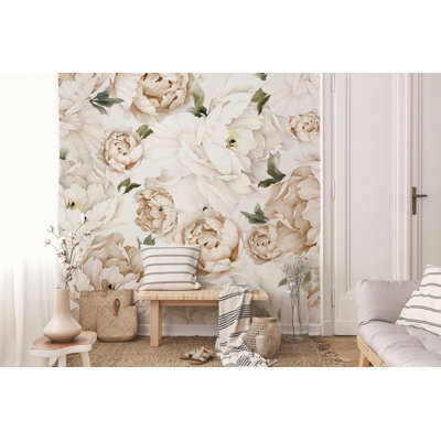 Papier peint floral pivoine Spessard