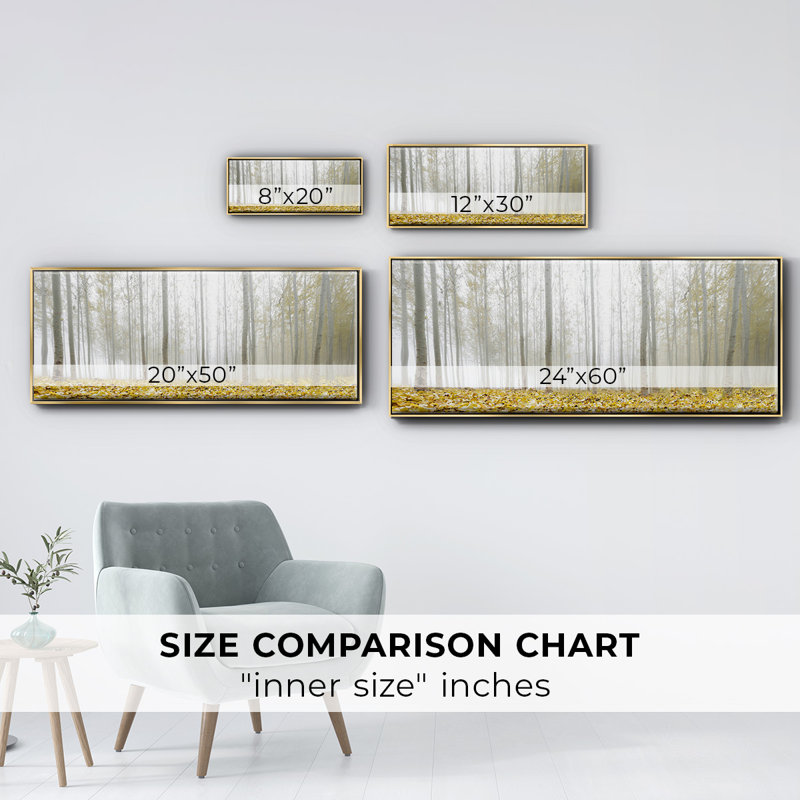 Poplar Grove- Framed Canvas, 20" H x 50" W