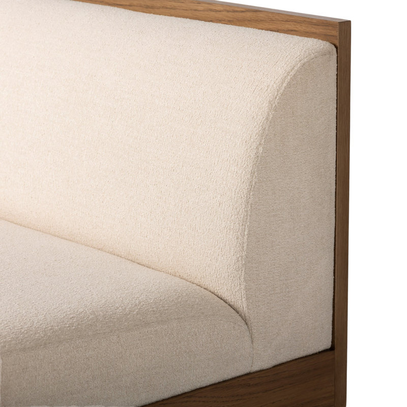 Priscilla Dining Bench-49"-Crypton Wayfarer Snow, 32" H x 49" W x 26.5" D